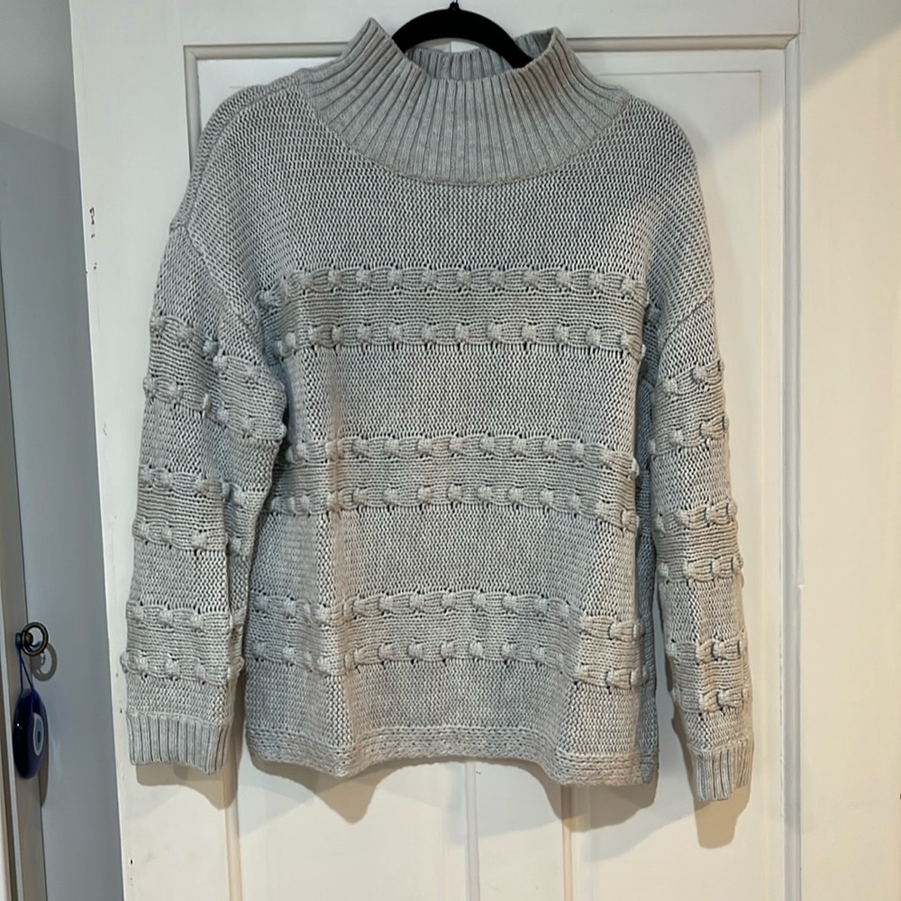 Nic & Zoe Adore A ball Sweater light grey Large